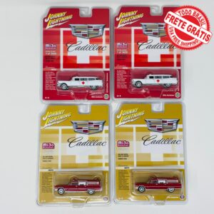 Kit 4x Johnny Lightning Cadillac Ambulância + Frete Grátis