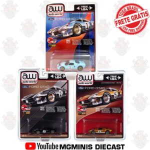 Kit 3 AutoWorld Ford GT40 - 24 Hours Le Mans + Frete Grátis