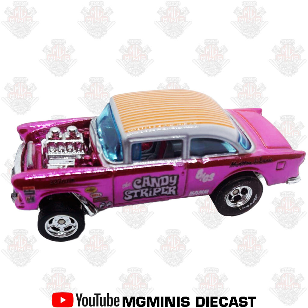 Hot Wheels 55 Chevy Bel Air Gasser Candy Striper Loose CUSTOM MgMinis