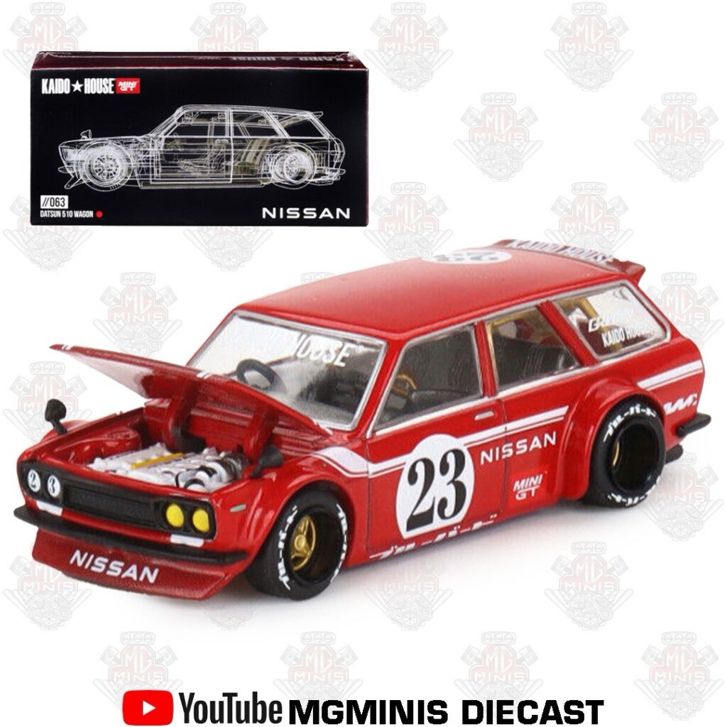 Mini Gt Kaido House Datsun Wagon 510 Vermelho #63 – MgMinis Diecast