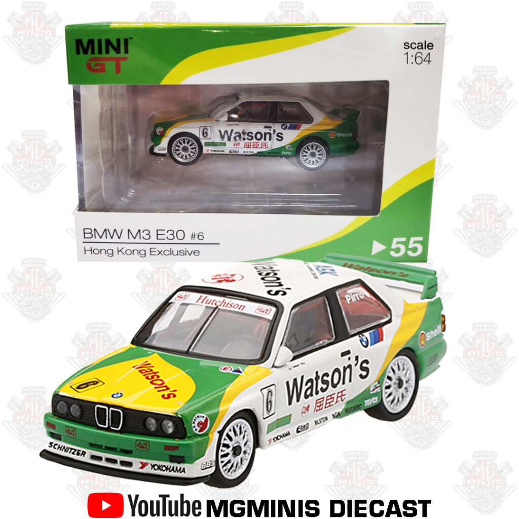 Mini GT BMW M3 E30 #55 Watson’s – MgMinis Diecast