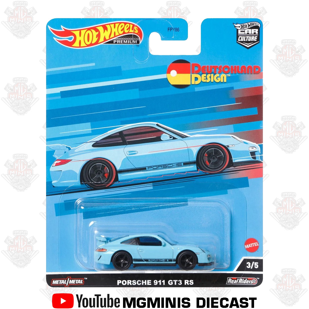 Hot Wheels Porsche 911 GT3 Blu, Serie Car Culture, 2023, Diecast 1:64