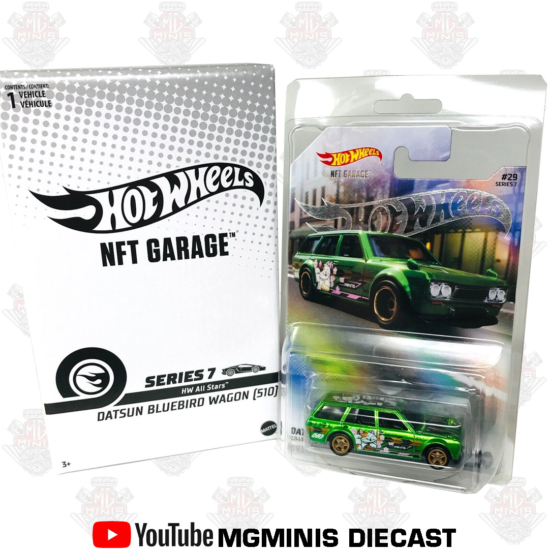Hot Wheels NFT Garage Datsun BlueBird Wagon Verde