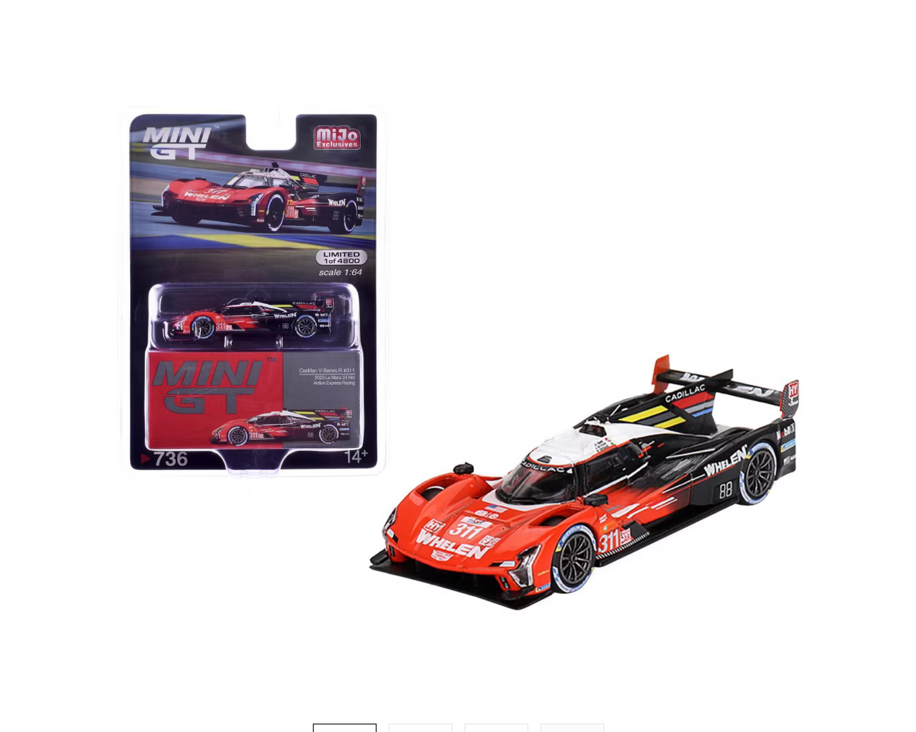 thumbnail image 2 of Mini GT 1:64 Cadillac V-Series.R #311 – Action Express Racing – 2023 Le Mans 24 – Diecast #736 2 of 2
