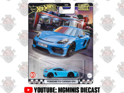 Hot Wheels Premium Boulevard Porsche 718 Cayman GT4 Azul