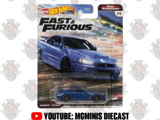 Hot Wheels Premium Fast and Furious Retro Nissan SkyLine R34 Azul
