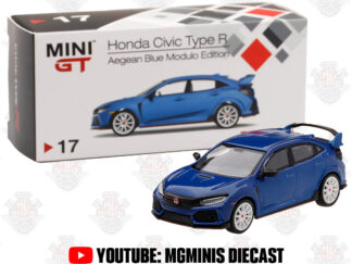 MINI GT 17 Honda Civic Type R (FK8) AEGEAN BLUE W/ MODULO