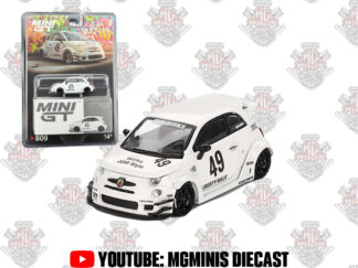 Mini GT LB-Works Abas Works Abarth 595 Gara White #809