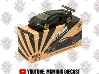 Mini GT LB Qorks Lamborghini Aventador Black Caixinha #58