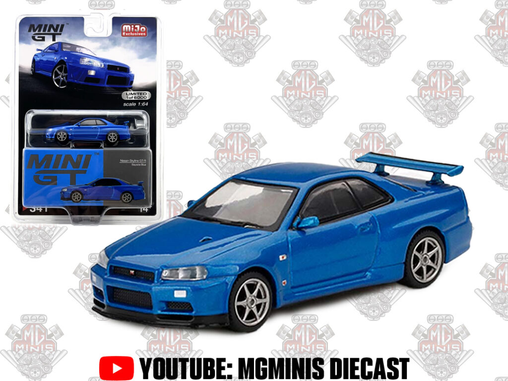 Mini GT Nissan Skyline GT-R (R34) V-Spec II Bayside #341 – MgMinis Diecast