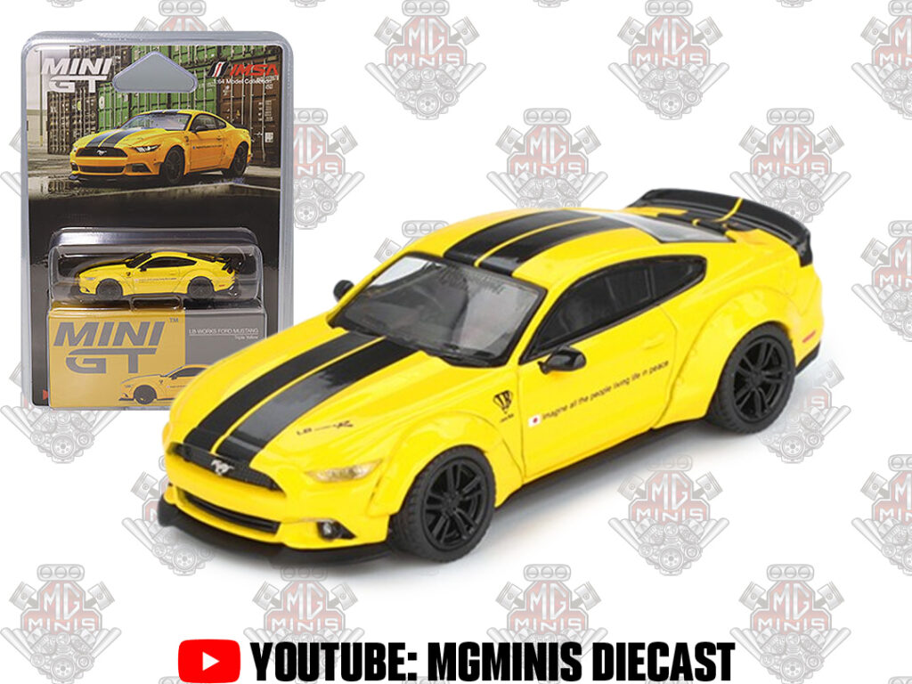 Mini GT LBWK FORD MUSTANG Triple Yellow #1077 – MgMinis Diecast