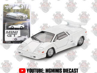 Mini GT Lamborghini Countach 25th Anniversary Branca #1134