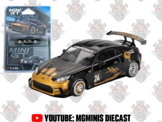 Mini GT Toyota GR86 LBWK Black / Gold #1149