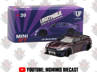 Mini GT Nissan GTR-R35 Liberty Walk Magic Purple #39 Caixinha Amassada